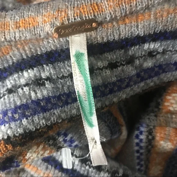 FP fair isle stripe wool blend sweater mini dress - Picture 8 of 9